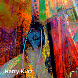 Harry Kurz: Detail - Fotografik (Überlagerung zweier Fotos in starken Farben)